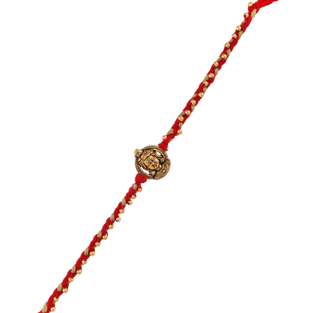 trueBrowns X Voylla Ram Lalla Gold Oxidised Rakhi For Brother | Grocsy