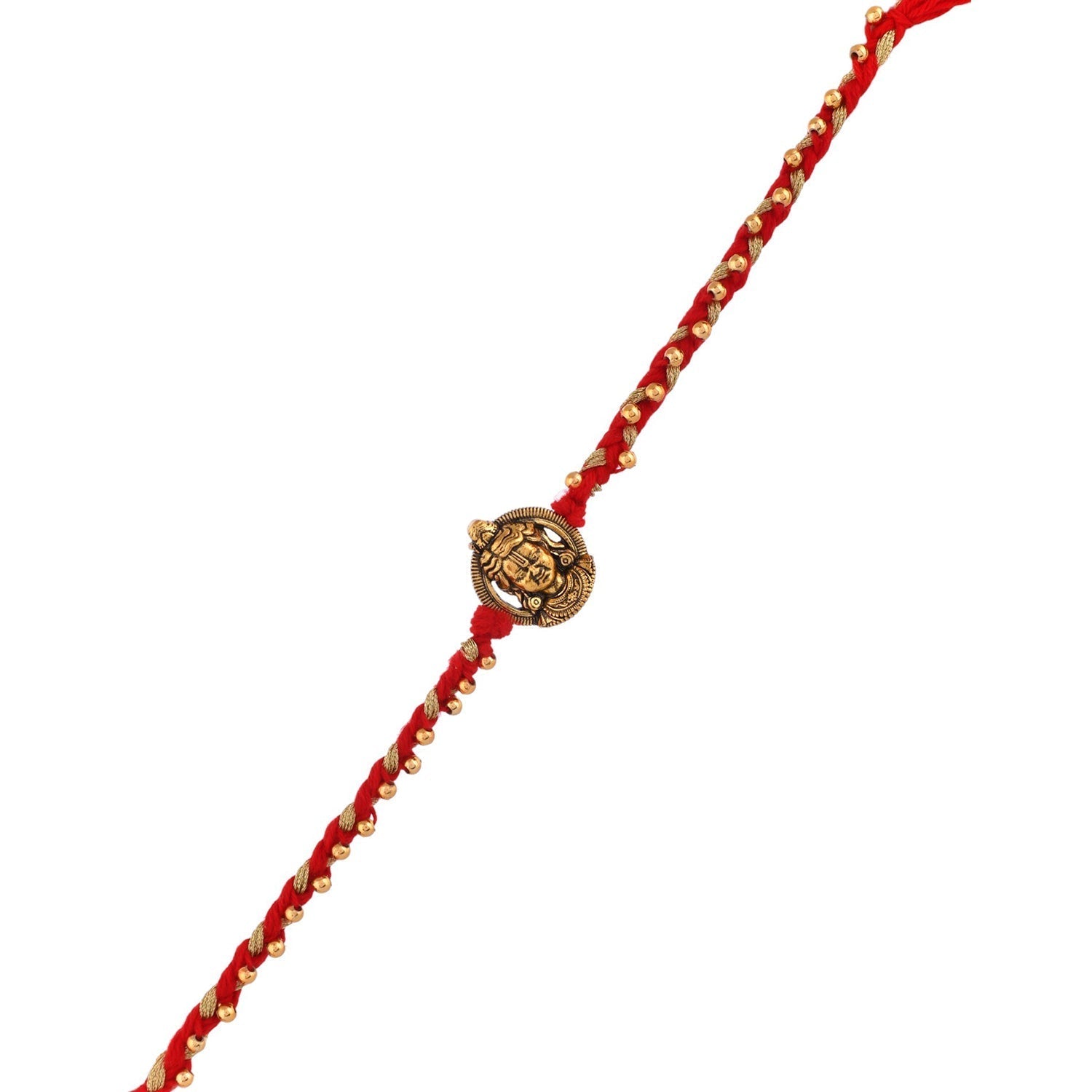 trueBrowns X Voylla Ram Lalla Gold Oxidised Rakhi For Brother | Grocsy