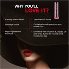 Colorbar Velvet Matte Lipstick Hot Hot Hot- 1. | Grocsy