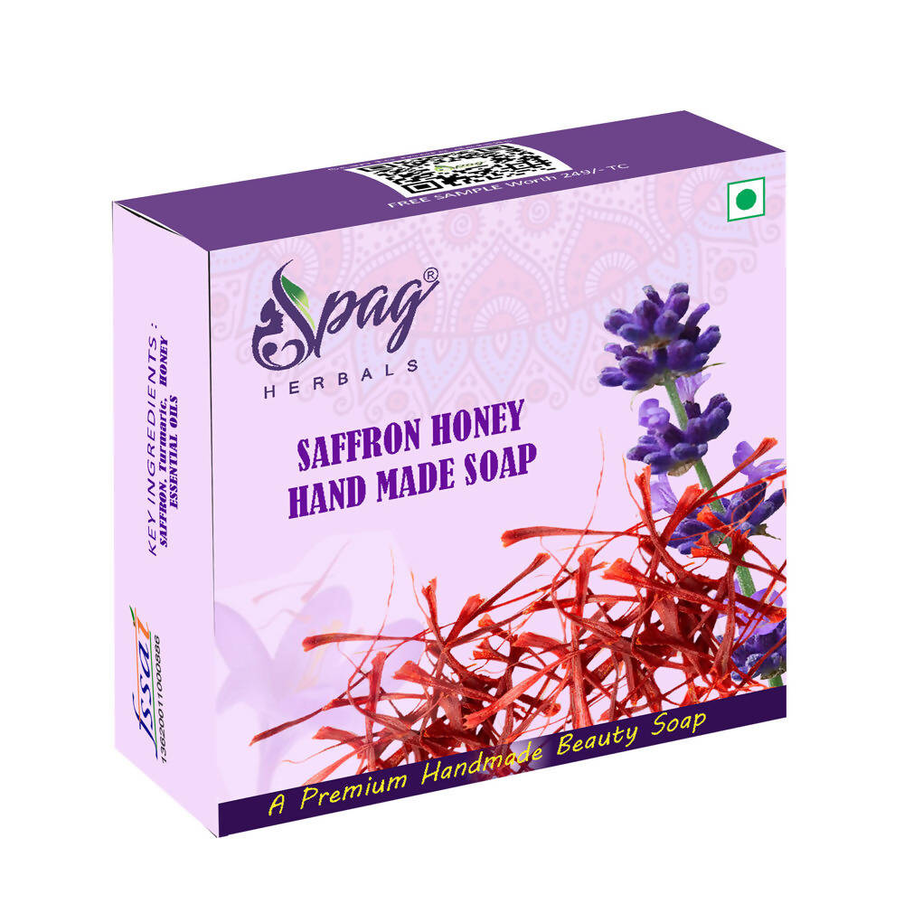 Spag Herbals Saffron Honey Handmade Soap | Grocsy