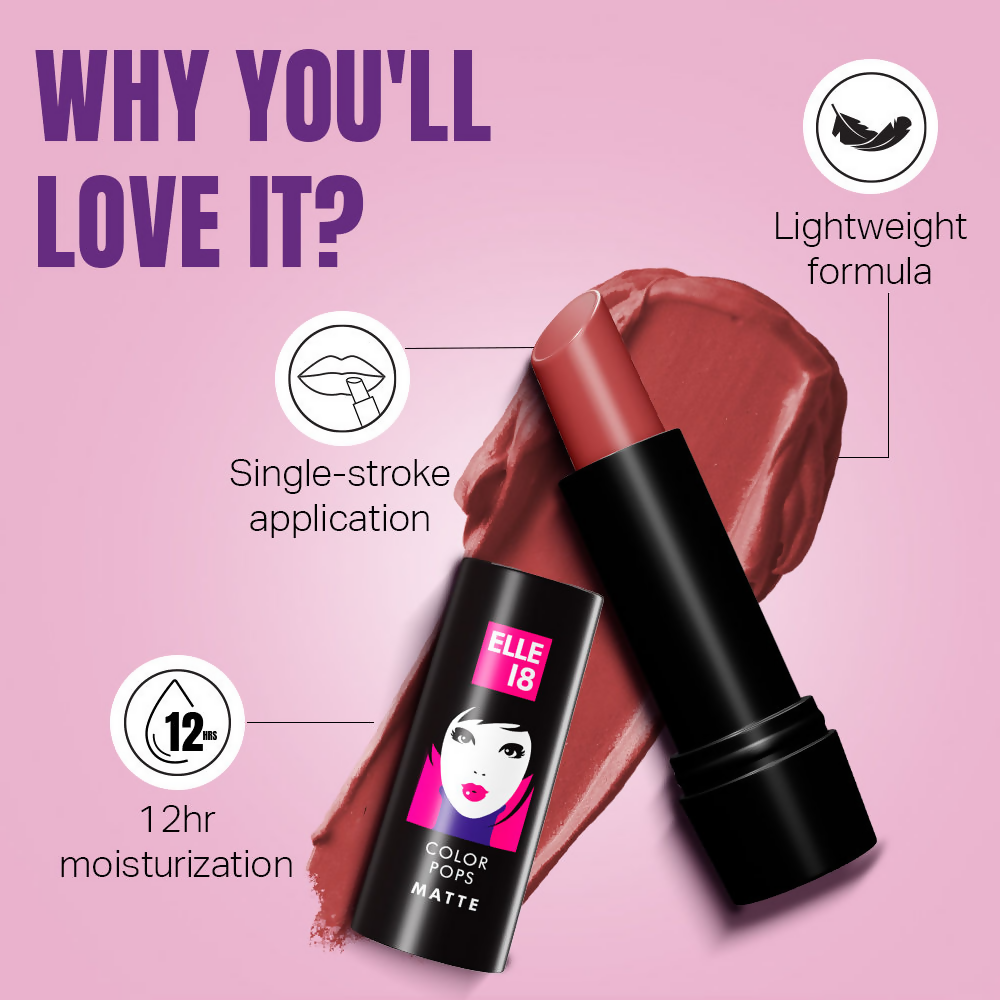 Elle 18 Color Pop Matte Lip Color - P22 Pink Stylist | Grocsy