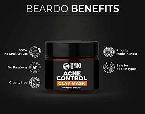 Beardo Acne Control Clay Mask | Grocsy