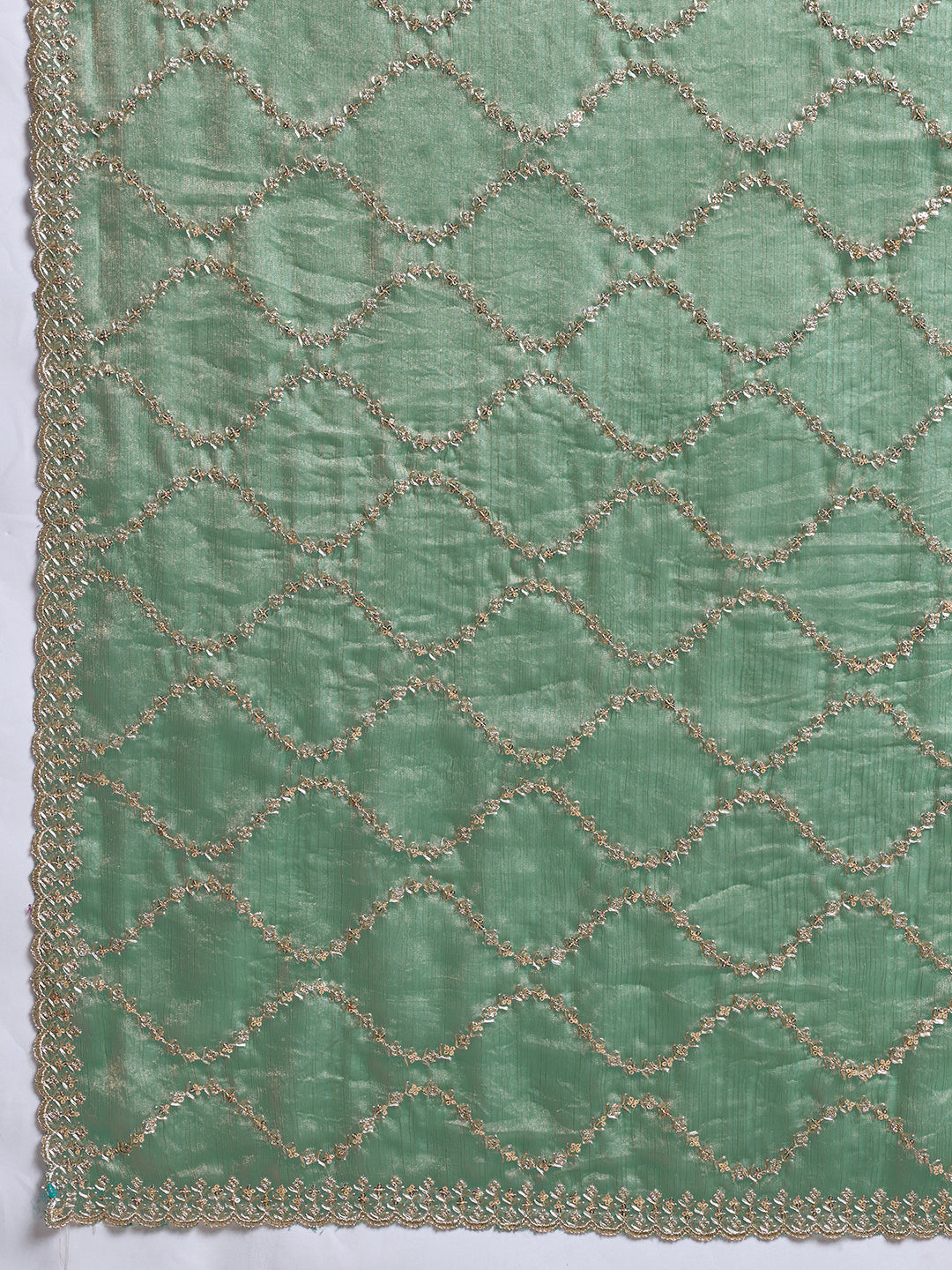 Dwija Fashion Turquoise Blue Party Wear Embroidered Jimmy Choo Fandy Saree With Unstitched Blouse | Grocsy