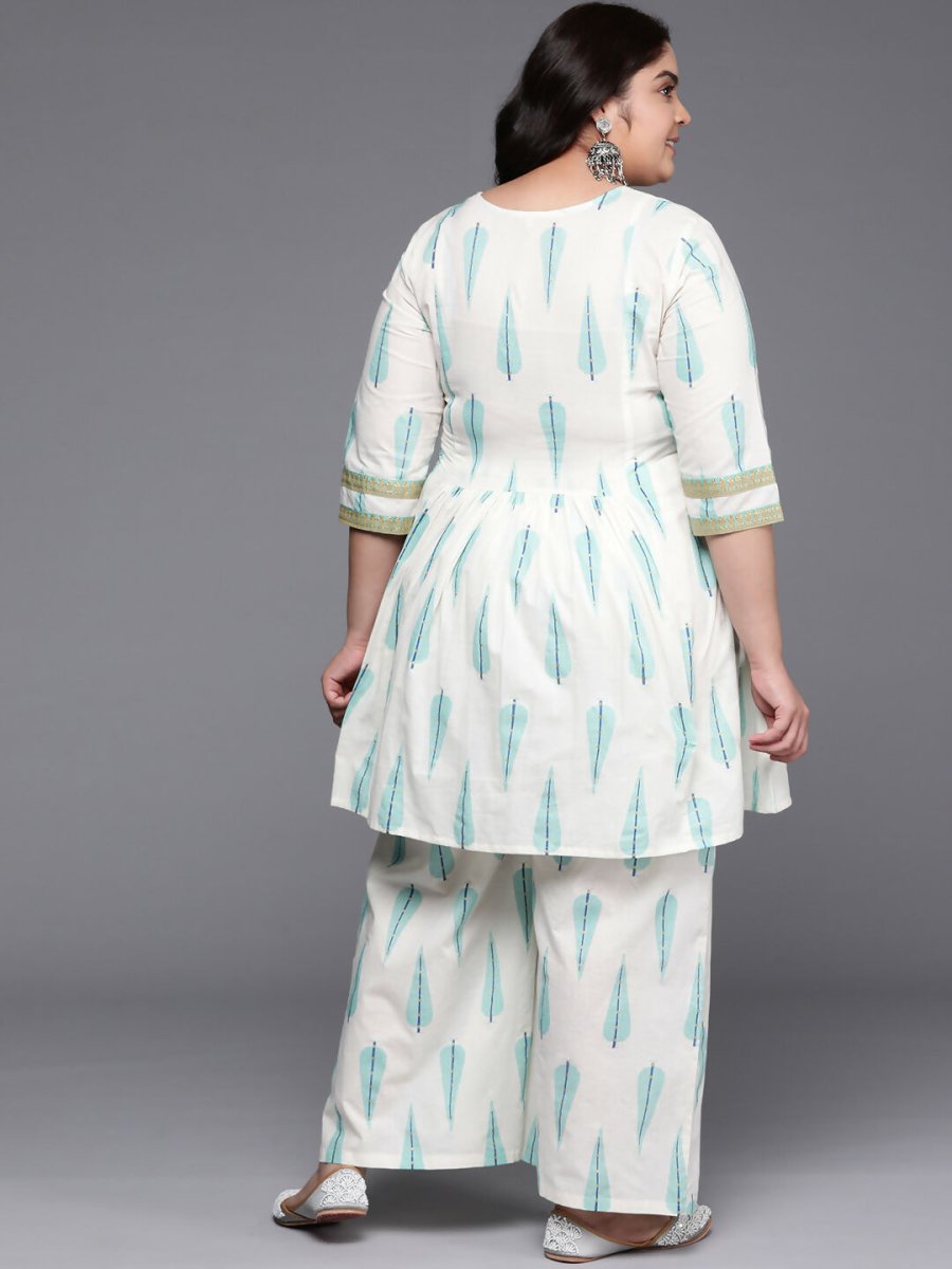 Ahalyaa Women's Traditional wear Co-ords - Off White | Grocsy