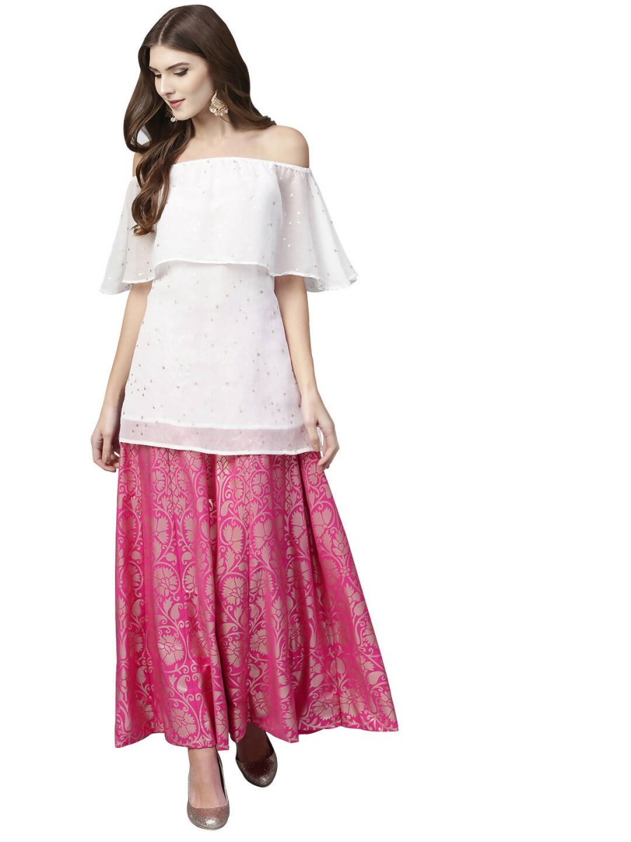 Ahalyaa Women's Traditional Wea Co-ods - White | Grocsy