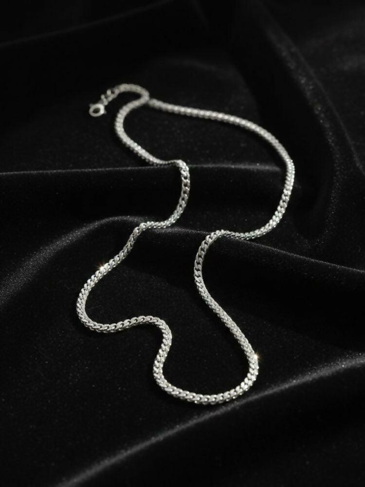 NVR Men's Silver Plated Stainless Steel Chain | Grocsy