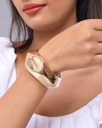 VOJ Women Stainless Steel Gold And Silver Plated Bracelet | Grocsy
