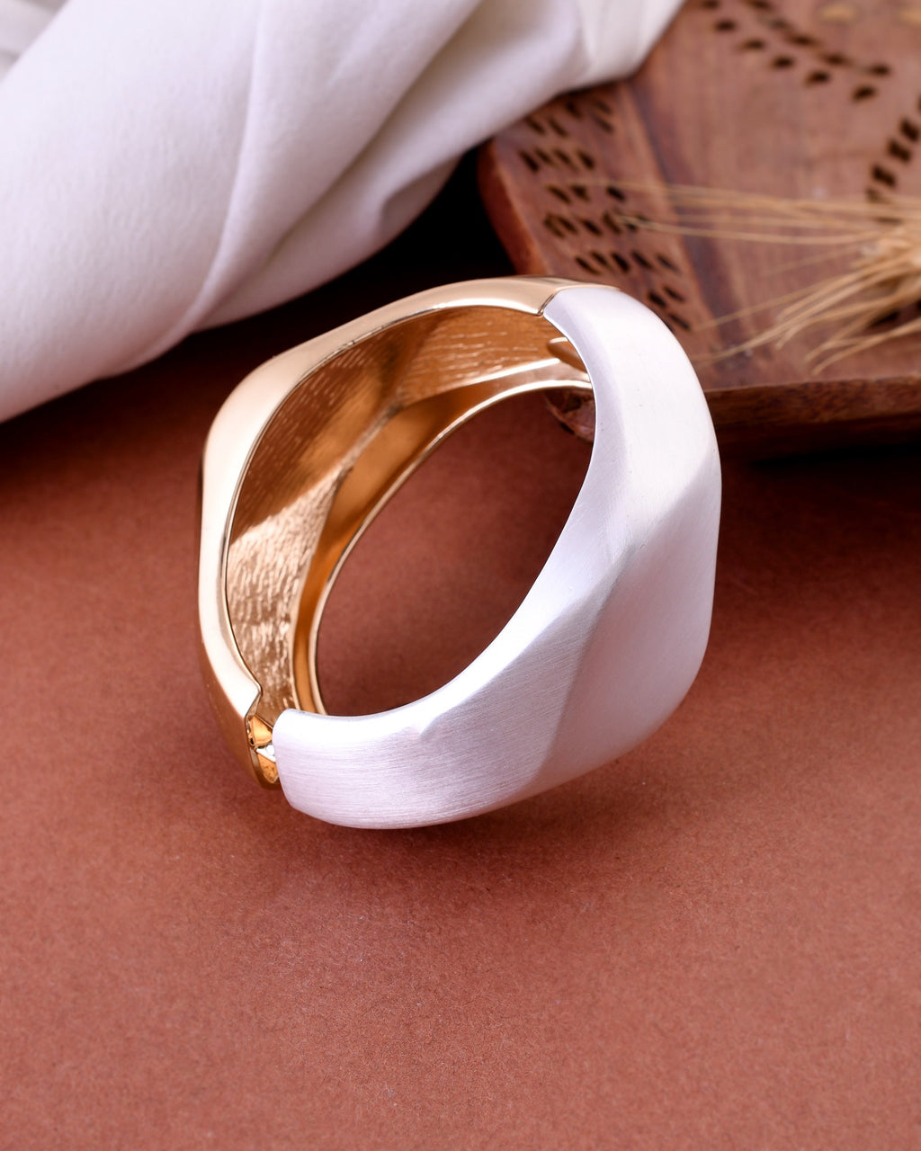VOJ Women Stainless Steel Gold And Silver Plated Bracelet | Grocsy
