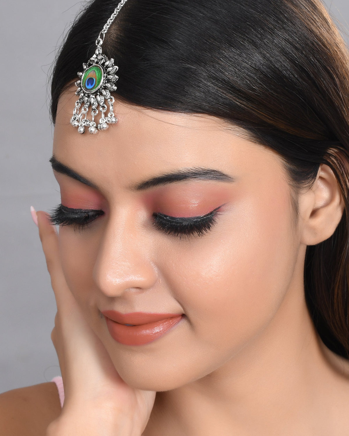 VOJ Women Silver Plated Maang Tikka | Grocsy