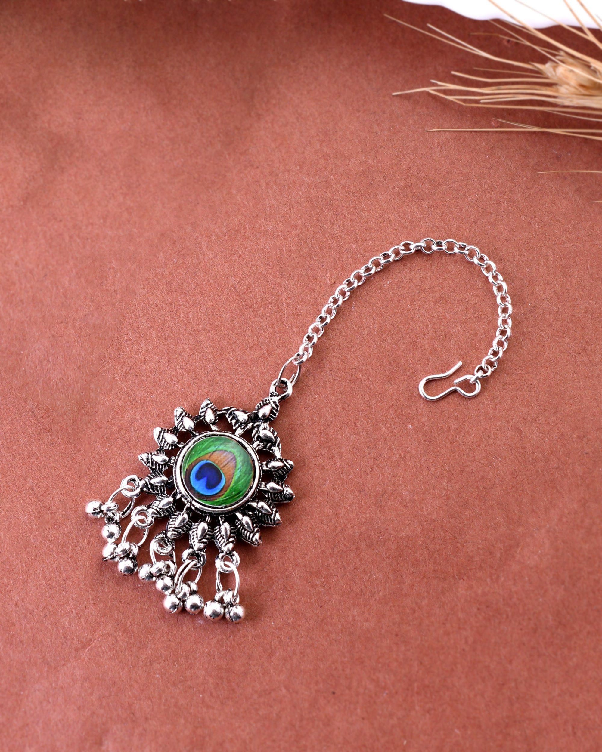 VOJ Women Silver Plated Maang Tikka | Grocsy