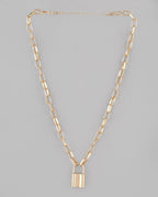VOJ Mens Gold-Polished Lock Chain | Grocsy