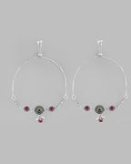 VOJ Pack of 2 Silver Plated Peacock Anklets | Grocsy