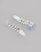 VOJ Silver Plated AD-Studded Necklace & Earrings Set | Grocsy