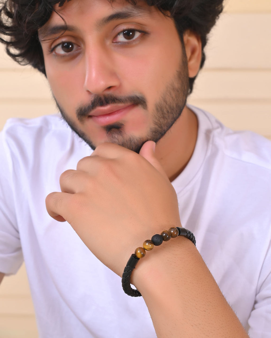 VOJ Men Leather Cuff Bracelet | Grocsy