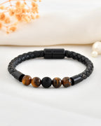 VOJ Men Leather Cuff Bracelet | Grocsy