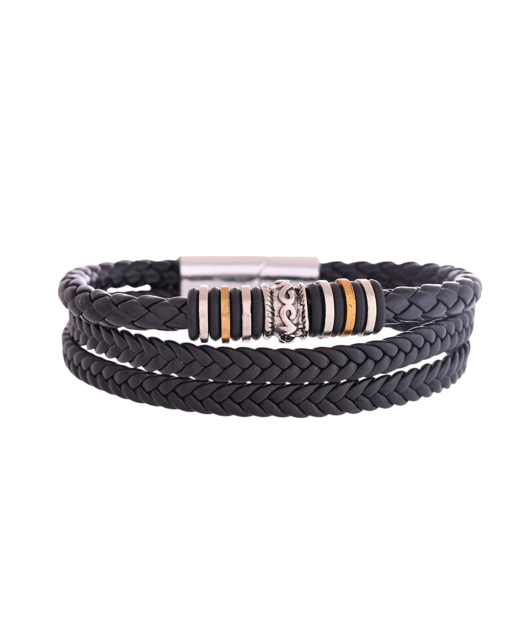 VOJ Men Leather Multistrand Bracelet | Grocsy