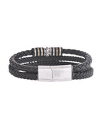 VOJ Men Leather Multistrand Bracelet | Grocsy