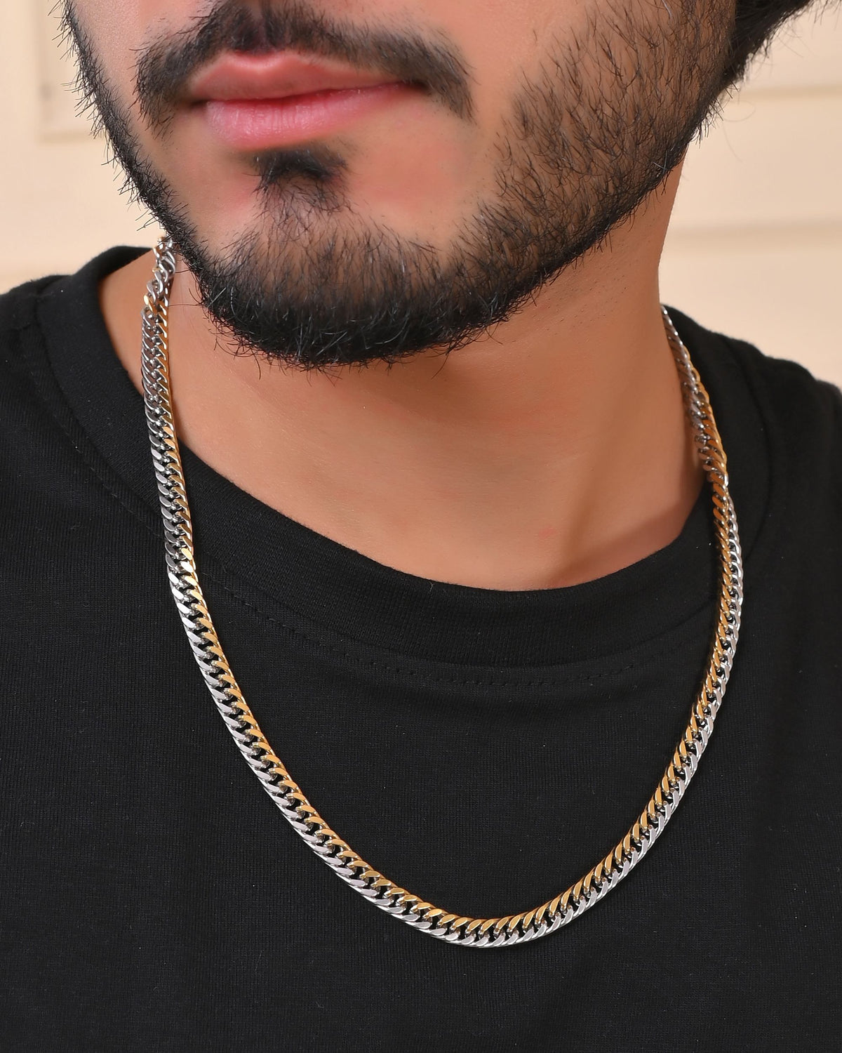VOJ Men Dual-Plated Stainless Steel Fashionable Chain | Grocsy