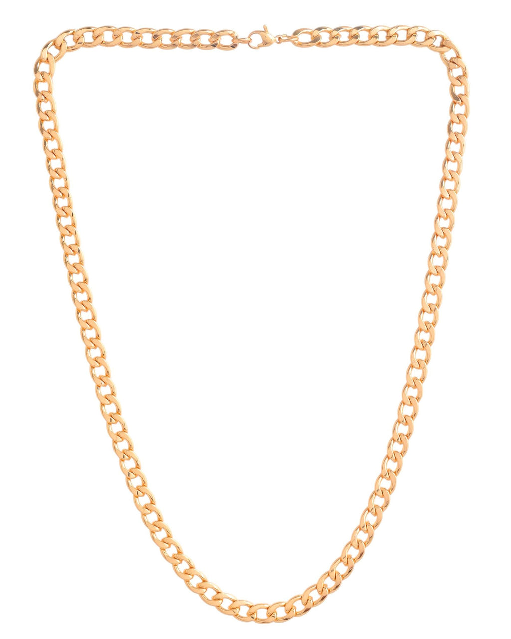 VOJ Gold Polished Stainless Steel Classic Linked Chain For Men | Grocsy
