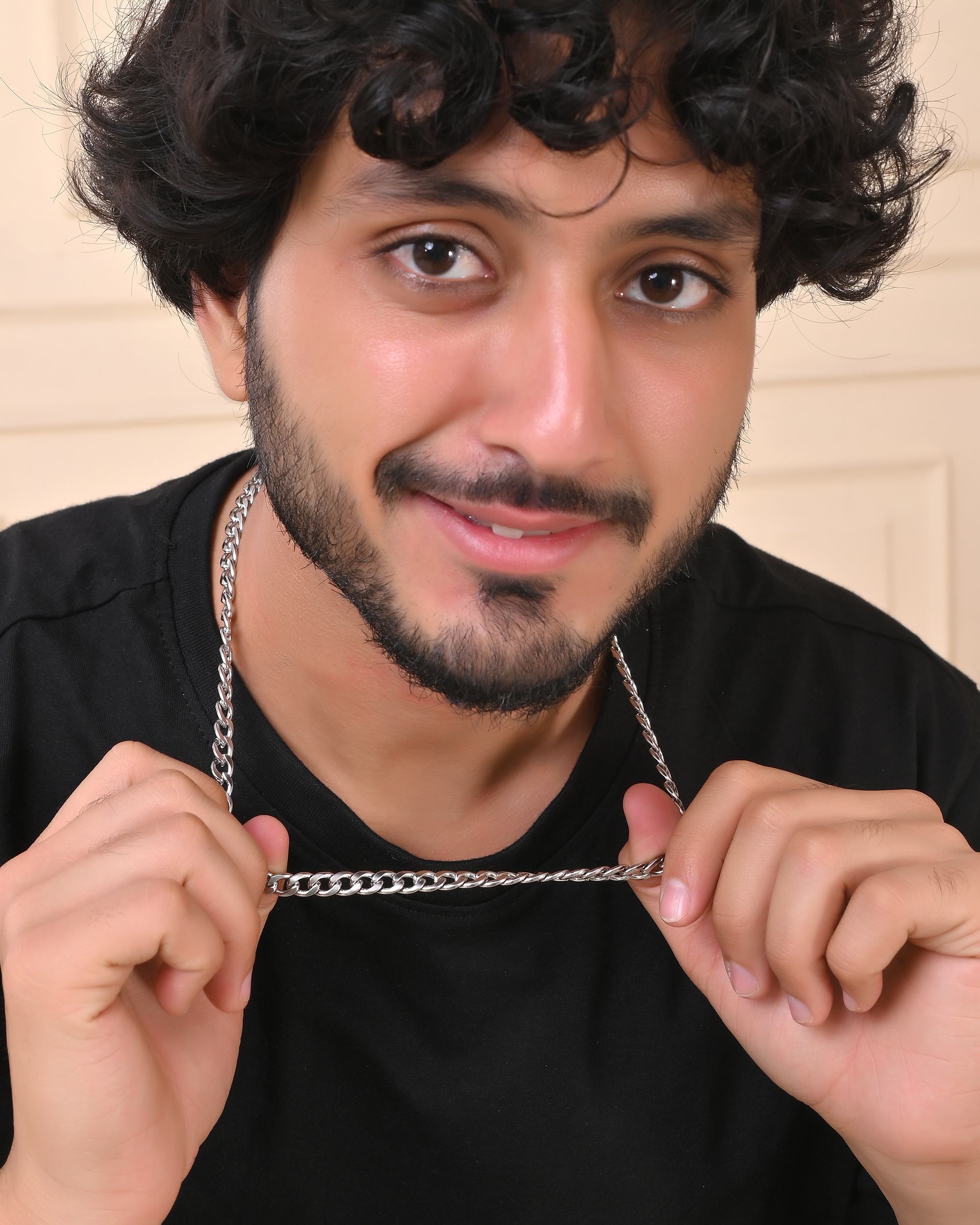 VOJ Silver Plated Stainless Steel Classic Linked Chain For Men | Grocsy