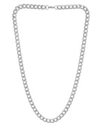 VOJ Silver Plated Stainless Steel Classic Linked Chain For Men | Grocsy