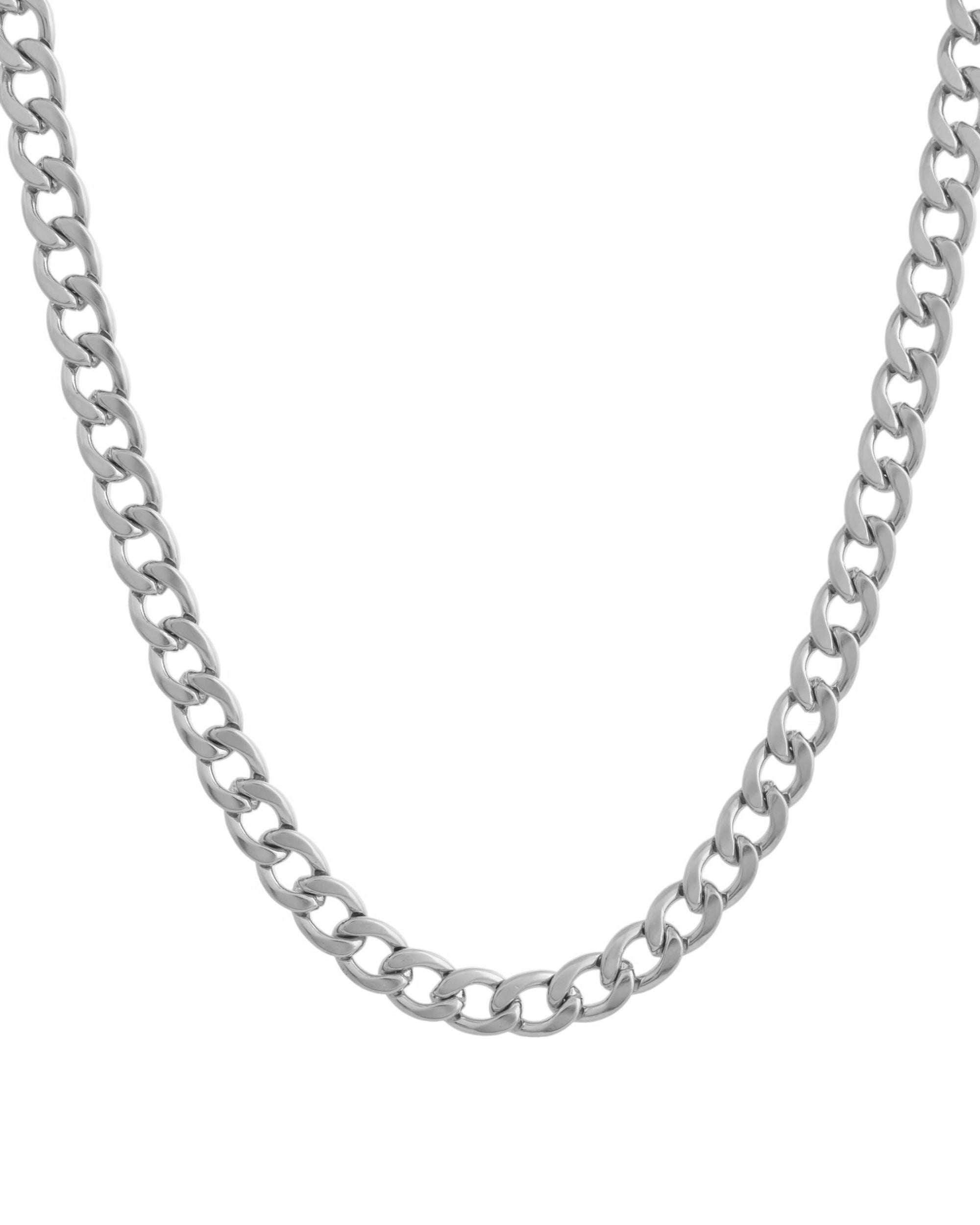 VOJ Silver Plated Stainless Steel Classic Linked Chain For Men | Grocsy