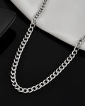 VOJ Silver Plated Stainless Steel Classic Linked Chain For Men | Grocsy