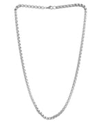 VOJ Men Stainless Steel Silver-Plated Minimal Chain | Grocsy