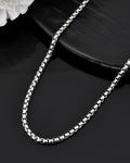 VOJ Men Stainless Steel Silver-Plated Minimal Chain | Grocsy