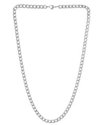 VOJ Silver Plated Stainless Steel Thick Linked Chain For Men | Grocsy