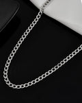 VOJ Silver Plated Stainless Steel Thick Linked Chain For Men | Grocsy