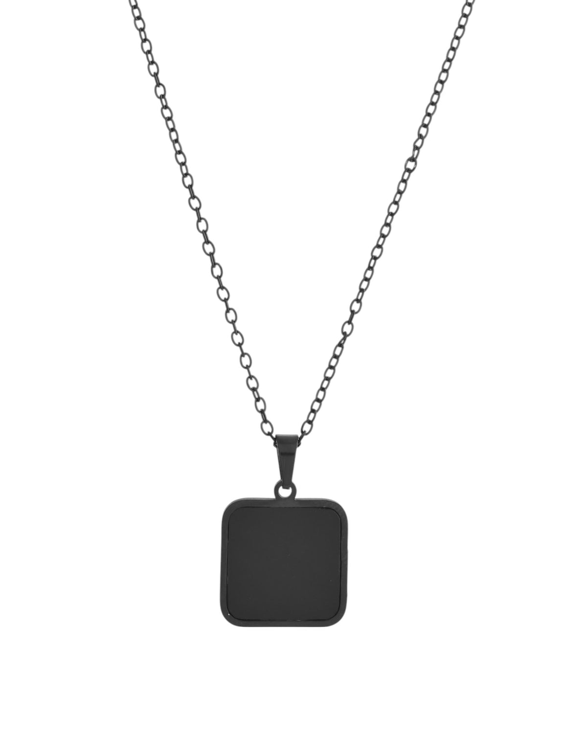 VOJ Men's Stainless Steel Chain With Square Shaped Pendant | Grocsy