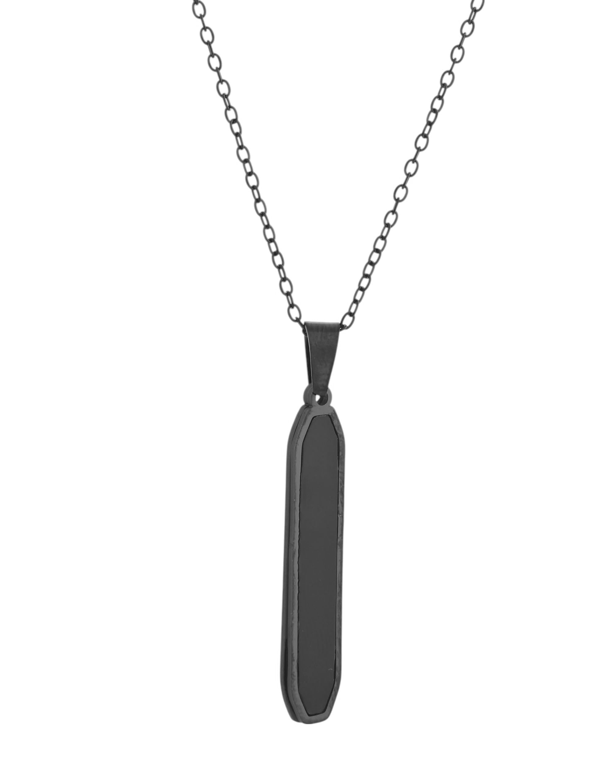 VOJ Men's Stainless Steel Chain With geometrical Shaped Pendant | Grocsy