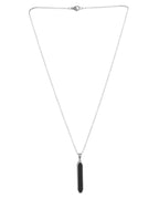 VOJ Men's Stainless Steel Silver Plated Chain With Geometrical Shaped Pendant | Grocsy
