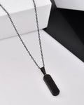 VOJ Men Stainless Steel Chain With Slab Pendant | Grocsy