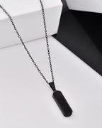 VOJ Men Stainless Steel Chain With Slab Pendant | Grocsy