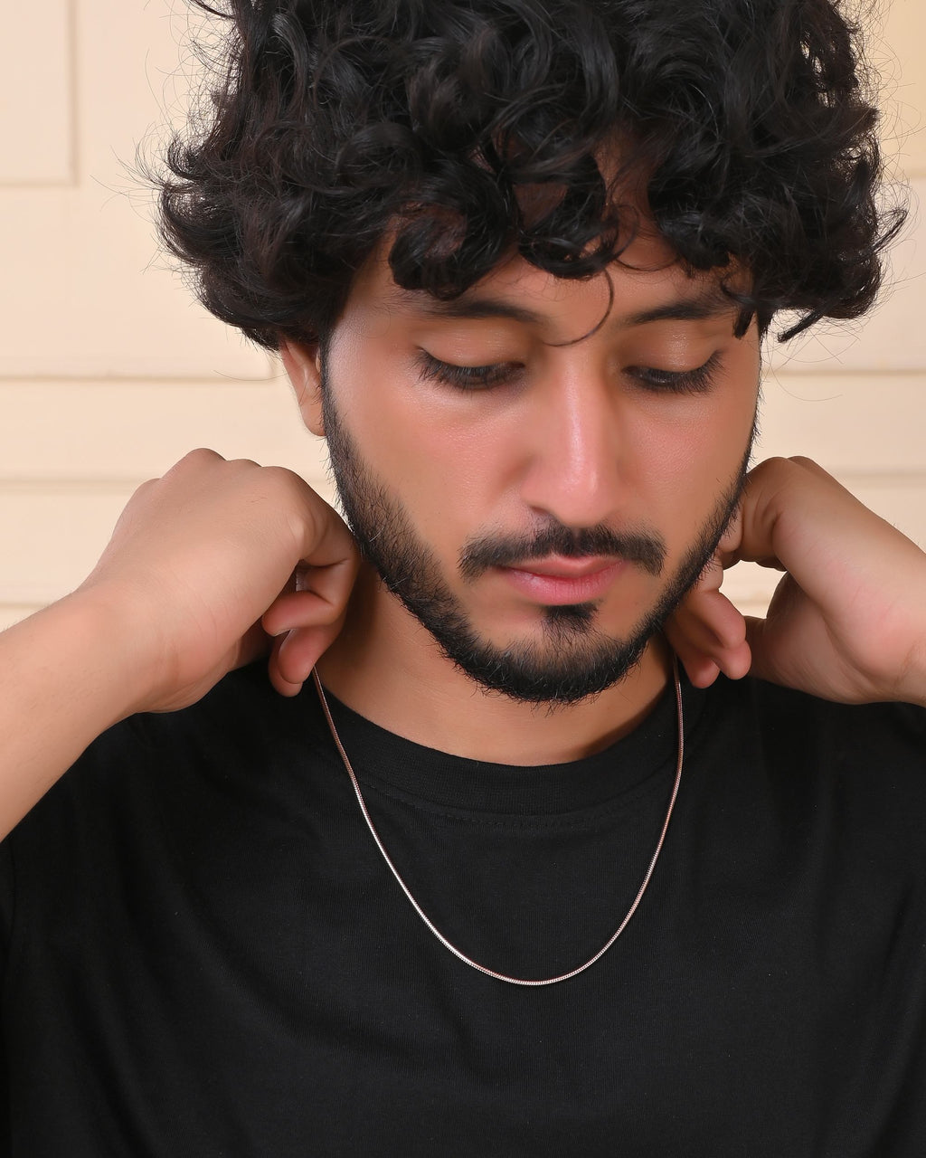 VOJ Copper Gold Polished Minimal Chain For Men | Grocsy