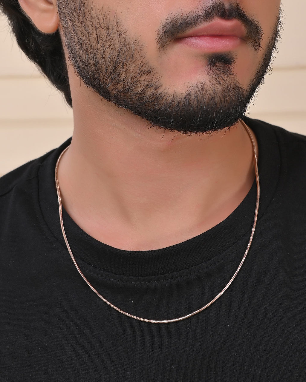 VOJ Copper Gold Polished Minimal Chain For Men | Grocsy