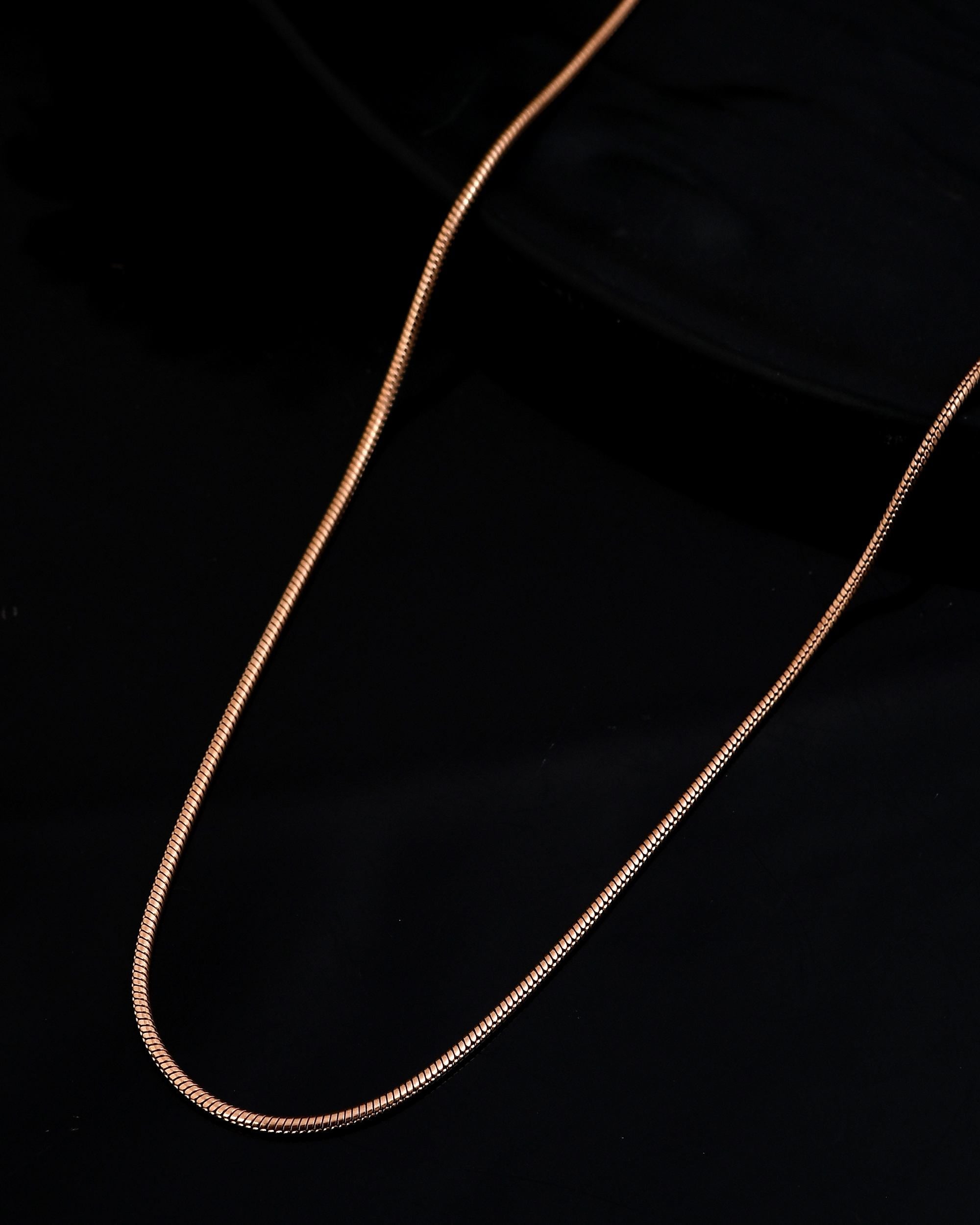 VOJ Copper Gold Polished Minimal Chain For Men | Grocsy