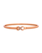VOJ Set Of 2 Gold Polished AD Studded Infinite Shaped Bangles | Grocsy
