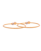 VOJ Set Of 2 Gold Polished Stone-Studded Bangles | Grocsy