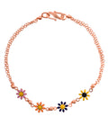 VOJ Rose Gold Polished Floral Shaped Bracelet | Grocsy