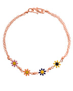 VOJ Rose Gold Polished Floral Shaped Bracelet | Grocsy