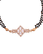 VOJ Gold Polished AD Studded Circular Hand MangalSutra | Grocsy