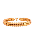 VOJ Gold Polished HandCrafted linked Bracelet | Grocsy