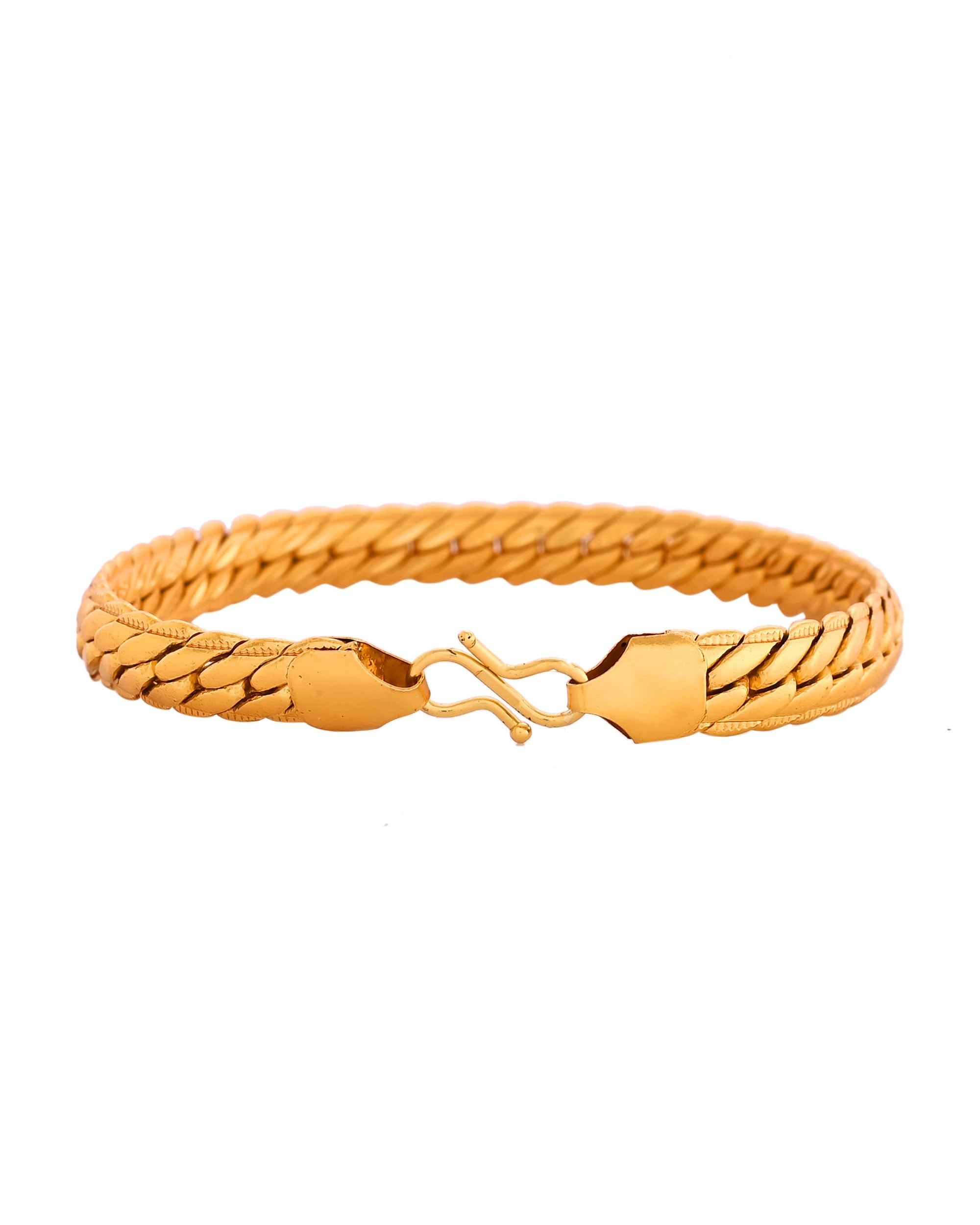 VOJ Gold Polished HandCrafted linked Bracelet | Grocsy