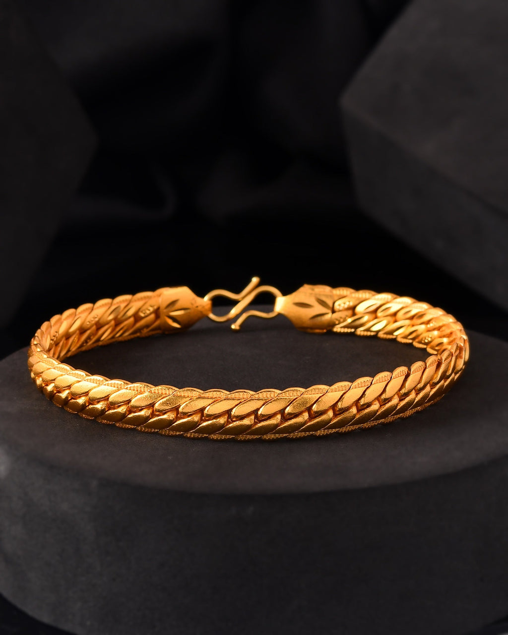 VOJ Gold Polished HandCrafted linked Bracelet | Grocsy