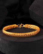 VOJ Gold Polished HandCrafted linked Bracelet | Grocsy