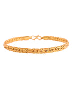 VOJ Gold Polished Designer Handcrafted Bracelet | Grocsy