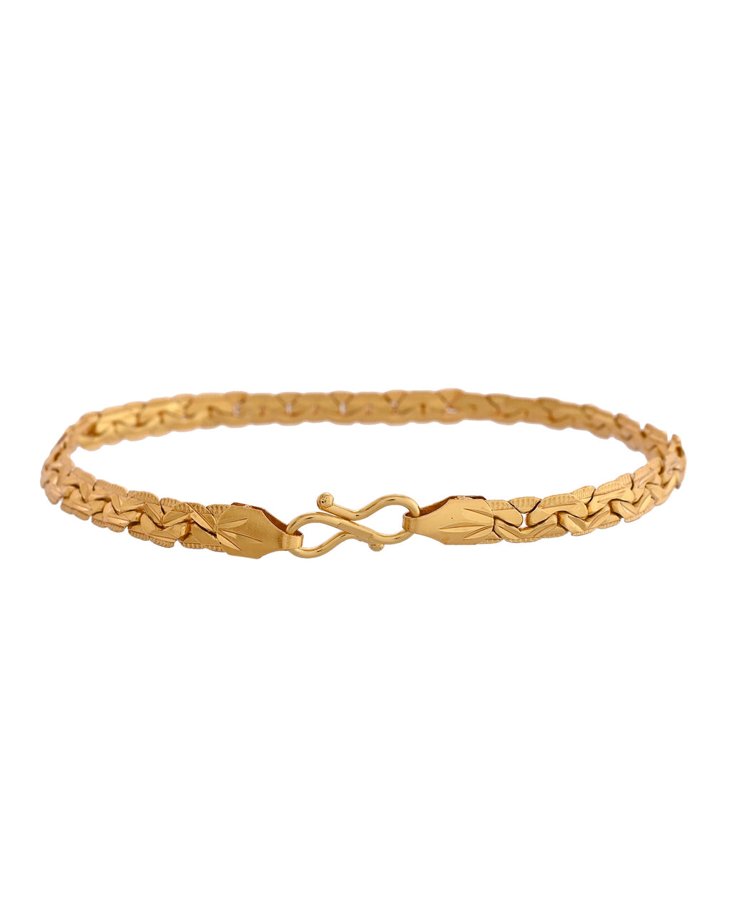VOJ Gold Polished Designer Handcrafted Bracelet | Grocsy